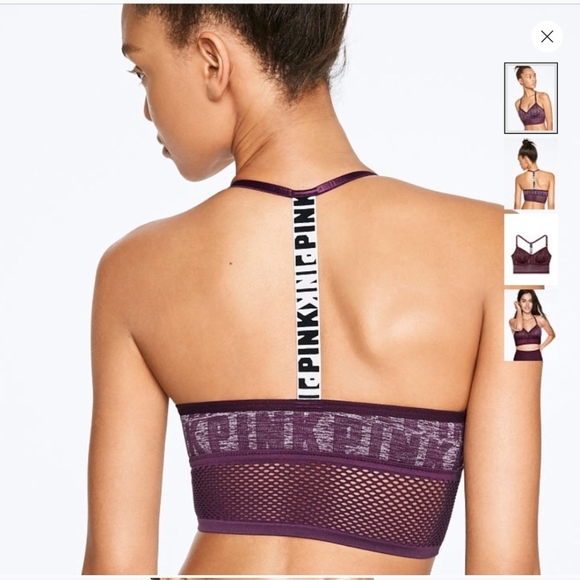 PINK Victoria's Secret Other - PINK Victoria's Secret Purple Mesh Sports Bra